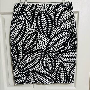 Ann Taylor Black and White Pencil Skirt
